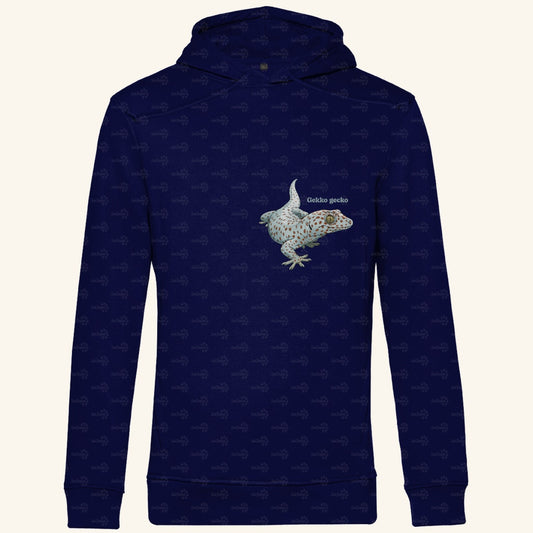 Herren Bio Hoodie mit Seitentaschen | Tokeh Gecko Gekko gecko