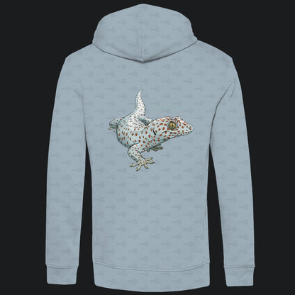 Herren Bio Hoodie mit Seitentaschen | Tokeh Gecko Gekko gecko
