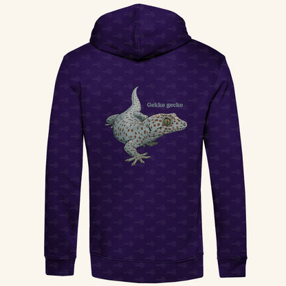 Herren Bio Hoodie mit Seitentaschen | Tokeh Gecko Gekko gecko