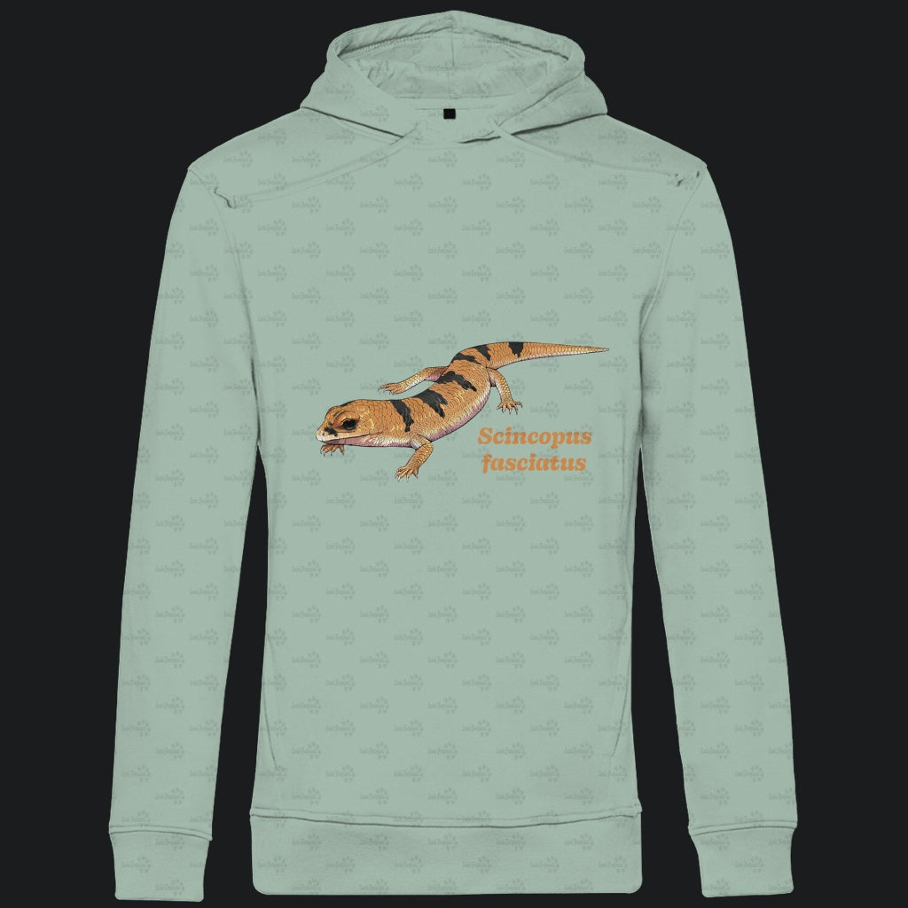 Herren  Bio Hoodie mit Seitentaschen | Tunesische Nachtskink Scincopus fasciatus