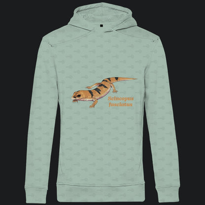 Herren  Bio Hoodie mit Seitentaschen | Tunesische Nachtskink Scincopus fasciatus