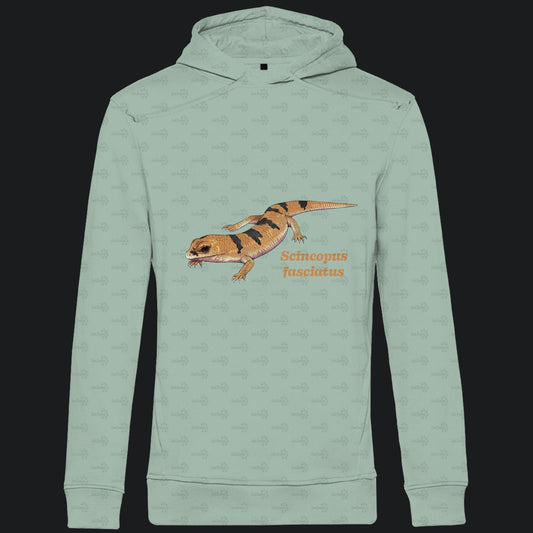 Herren  Bio Hoodie mit Seitentaschen | Tunesische Nachtskink Scincopus fasciatus
