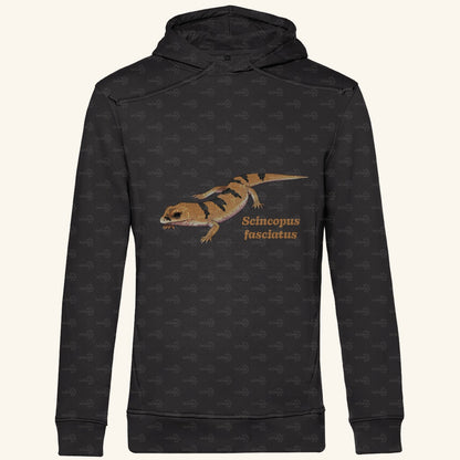 Herren  Bio Hoodie mit Seitentaschen | Tunesische Nachtskink Scincopus fasciatus