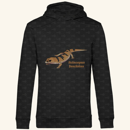 Herren  Bio Hoodie mit Seitentaschen | Tunesische Nachtskink Scincopus fasciatus