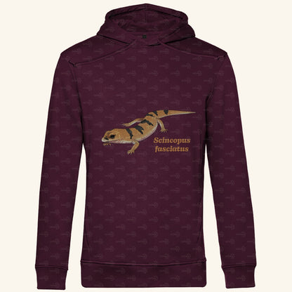 Herren  Bio Hoodie mit Seitentaschen | Tunesische Nachtskink Scincopus fasciatus