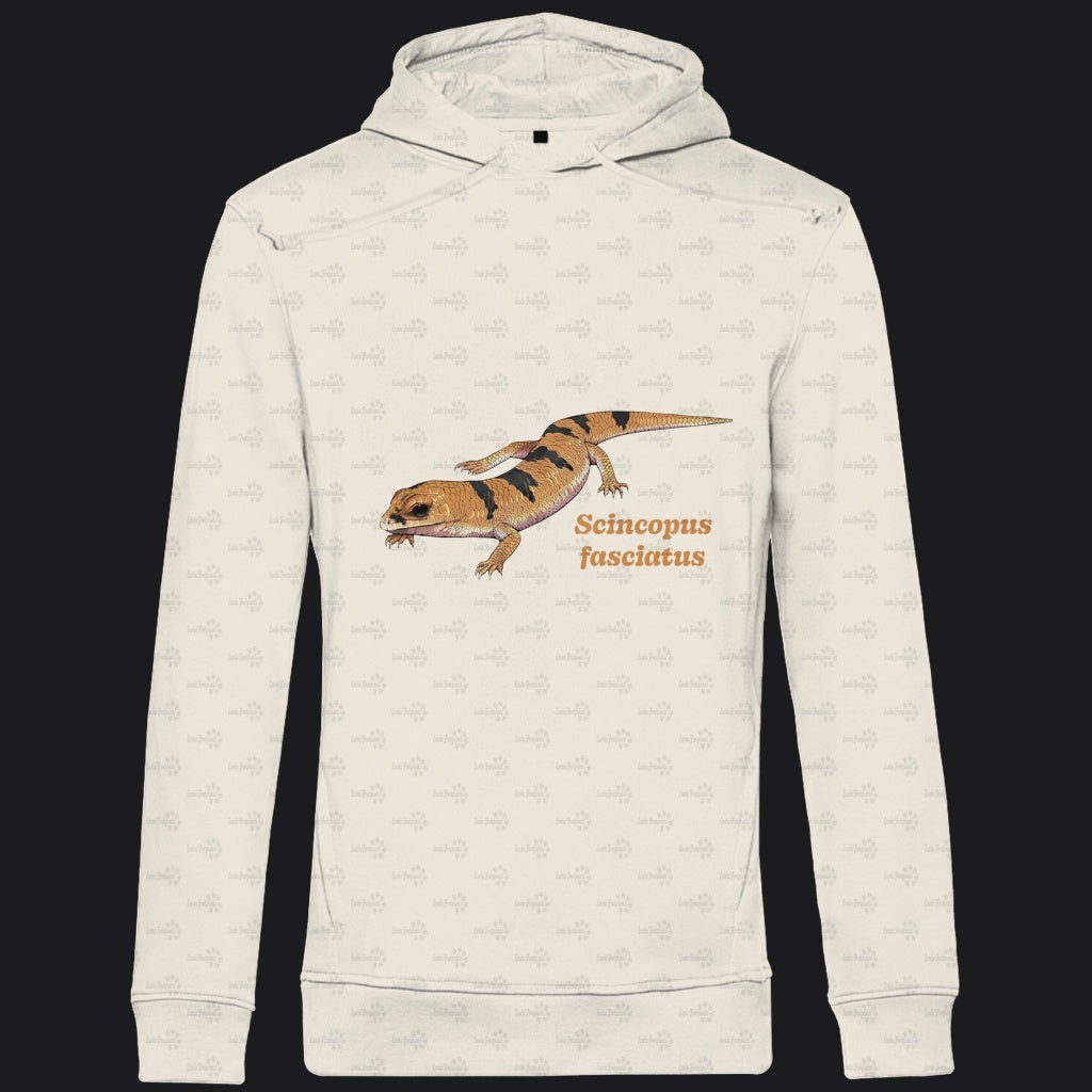 Herren  Bio Hoodie mit Seitentaschen | Tunesische Nachtskink Scincopus fasciatus