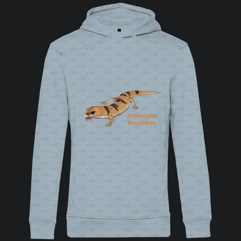 Herren  Bio Hoodie mit Seitentaschen | Tunesische Nachtskink Scincopus fasciatus