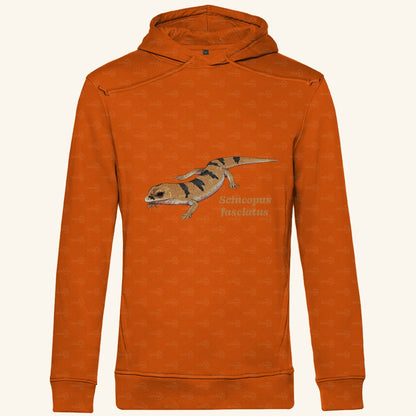 Herren  Bio Hoodie mit Seitentaschen | Tunesische Nachtskink Scincopus fasciatus