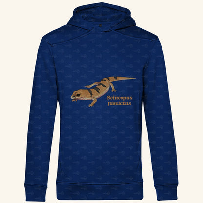 Herren  Bio Hoodie mit Seitentaschen | Tunesische Nachtskink Scincopus fasciatus