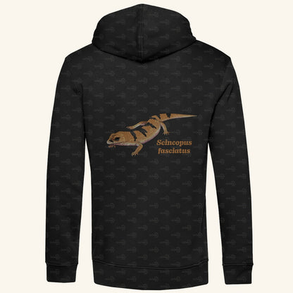 Herren  Bio Hoodie mit Seitentaschen | Tunesische Nachtskink Scincopus fasciatus