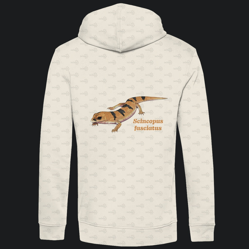 Herren  Bio Hoodie mit Seitentaschen | Tunesische Nachtskink Scincopus fasciatus
