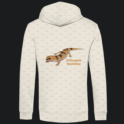 Herren  Bio Hoodie mit Seitentaschen | Tunesische Nachtskink Scincopus fasciatus