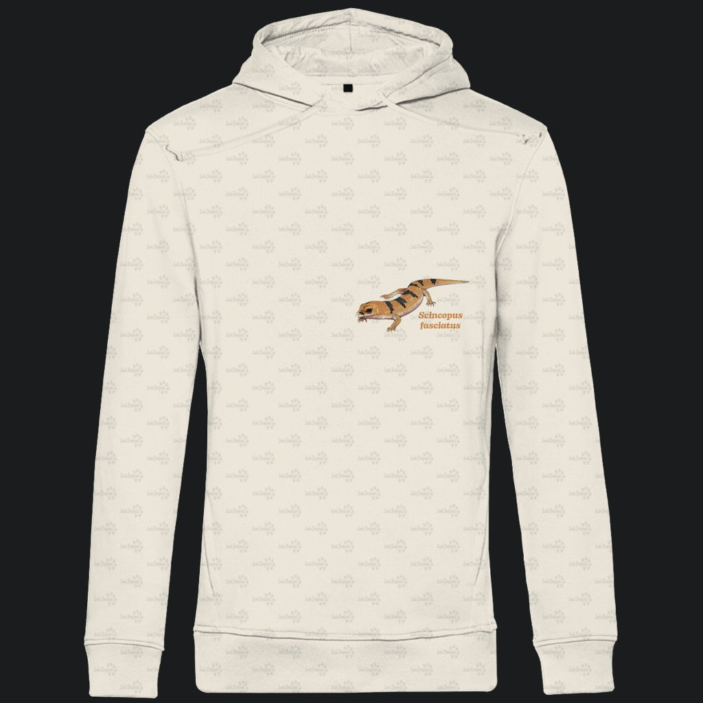 Herren  Bio Hoodie mit Seitentaschen | Tunesische Nachtskink Scincopus fasciatus