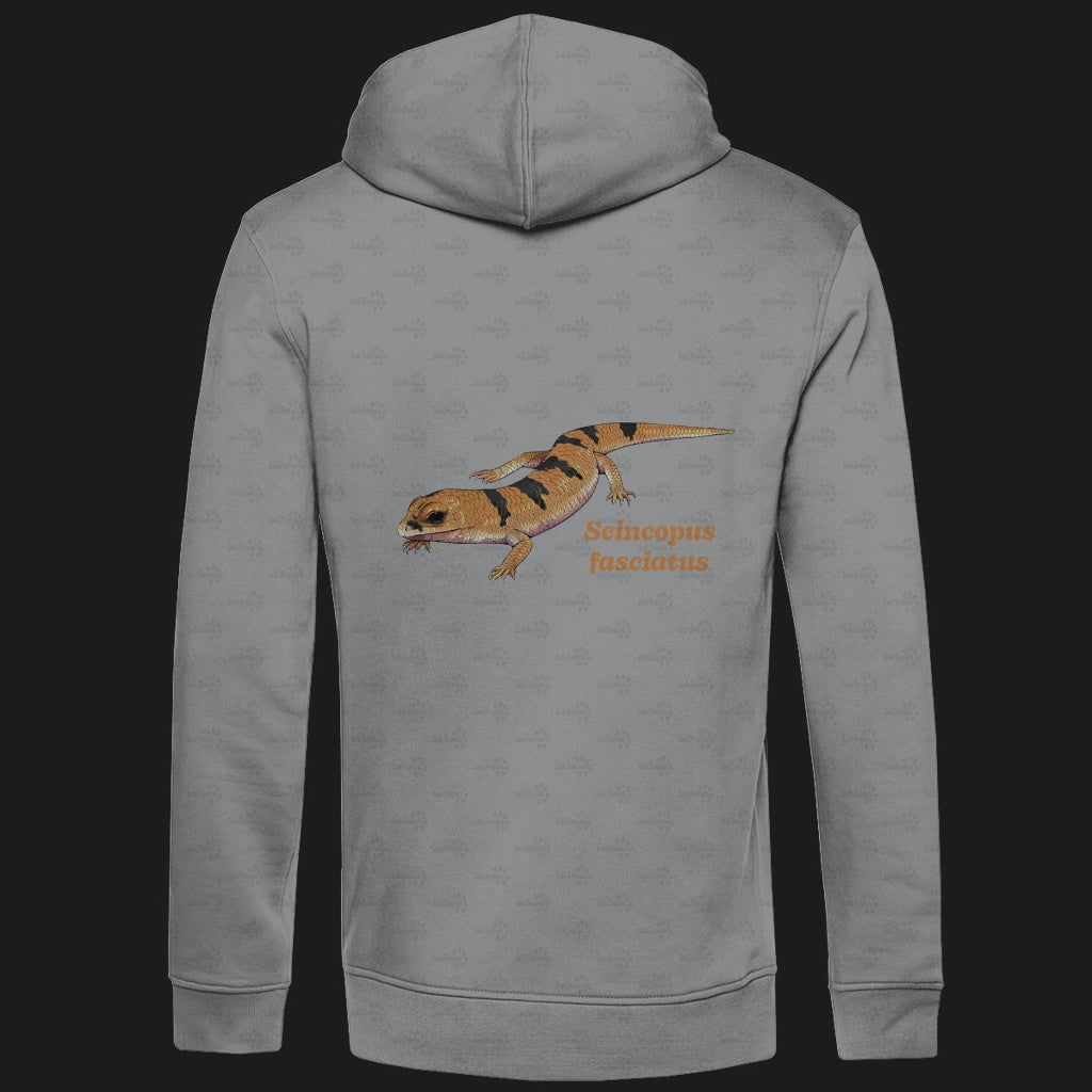Herren  Bio Hoodie mit Seitentaschen | Tunesische Nachtskink Scincopus fasciatus