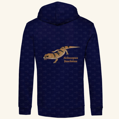 Herren  Bio Hoodie mit Seitentaschen | Tunesische Nachtskink Scincopus fasciatus