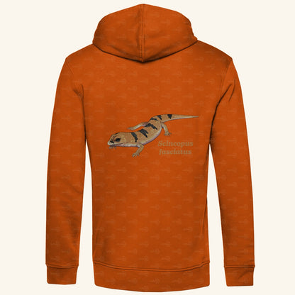 Herren  Bio Hoodie mit Seitentaschen | Tunesische Nachtskink Scincopus fasciatus