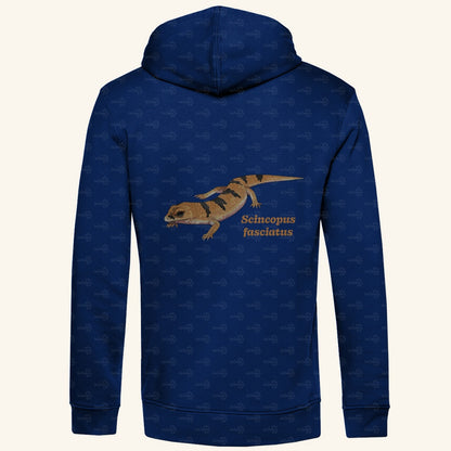 Herren  Bio Hoodie mit Seitentaschen | Tunesische Nachtskink Scincopus fasciatus