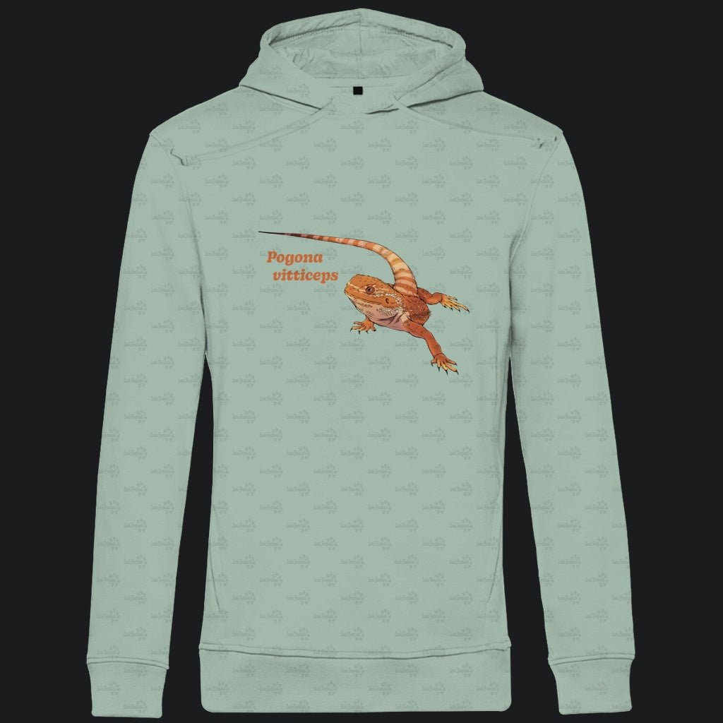 Herren Bio Hoodie mit Seitentaschen | Bartagame Bearded Dragon  Pogona vitticeps