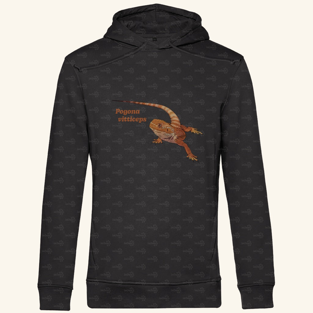 Herren Bio Hoodie mit Seitentaschen | Bartagame Bearded Dragon  Pogona vitticeps