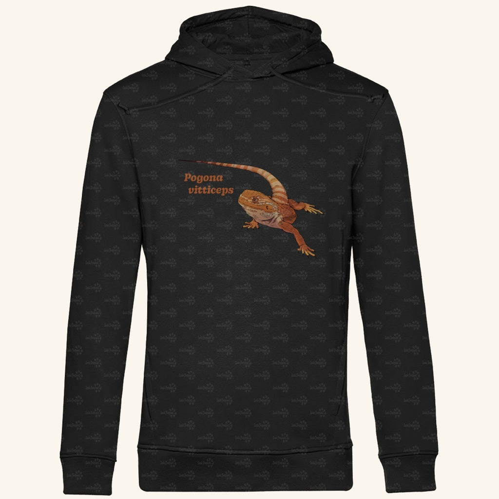 Herren Bio Hoodie mit Seitentaschen | Bartagame Bearded Dragon  Pogona vitticeps