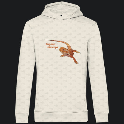 Herren Bio Hoodie mit Seitentaschen | Bartagame Bearded Dragon  Pogona vitticeps
