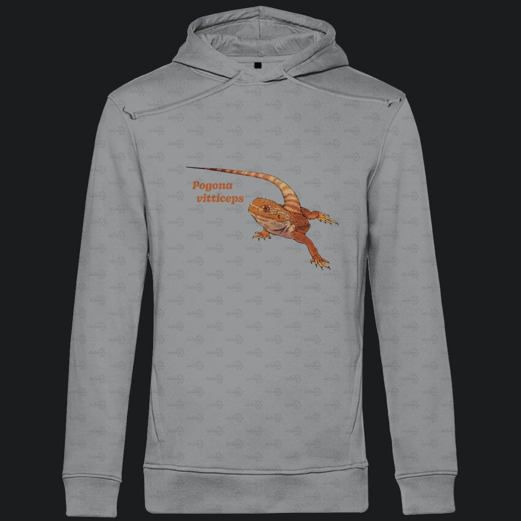 Herren Bio Hoodie mit Seitentaschen | Bartagame Bearded Dragon  Pogona vitticeps