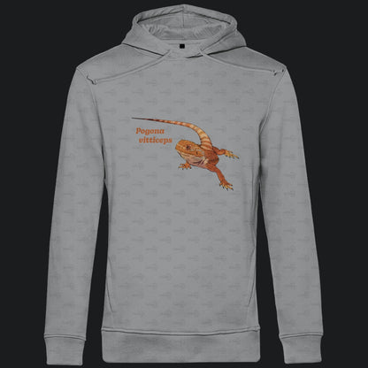 Herren Bio Hoodie mit Seitentaschen | Bartagame Bearded Dragon  Pogona vitticeps