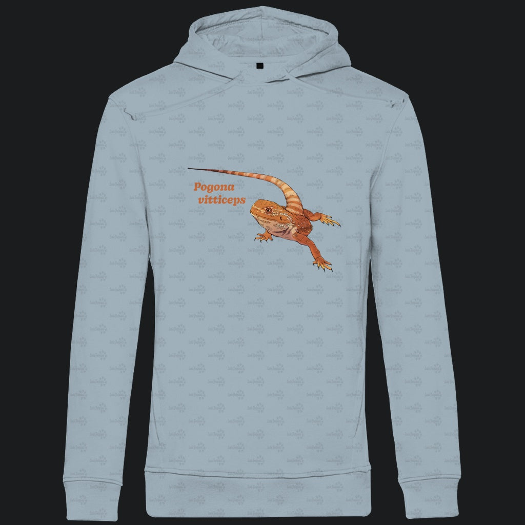 Herren Bio Hoodie mit Seitentaschen | Bartagame Bearded Dragon  Pogona vitticeps