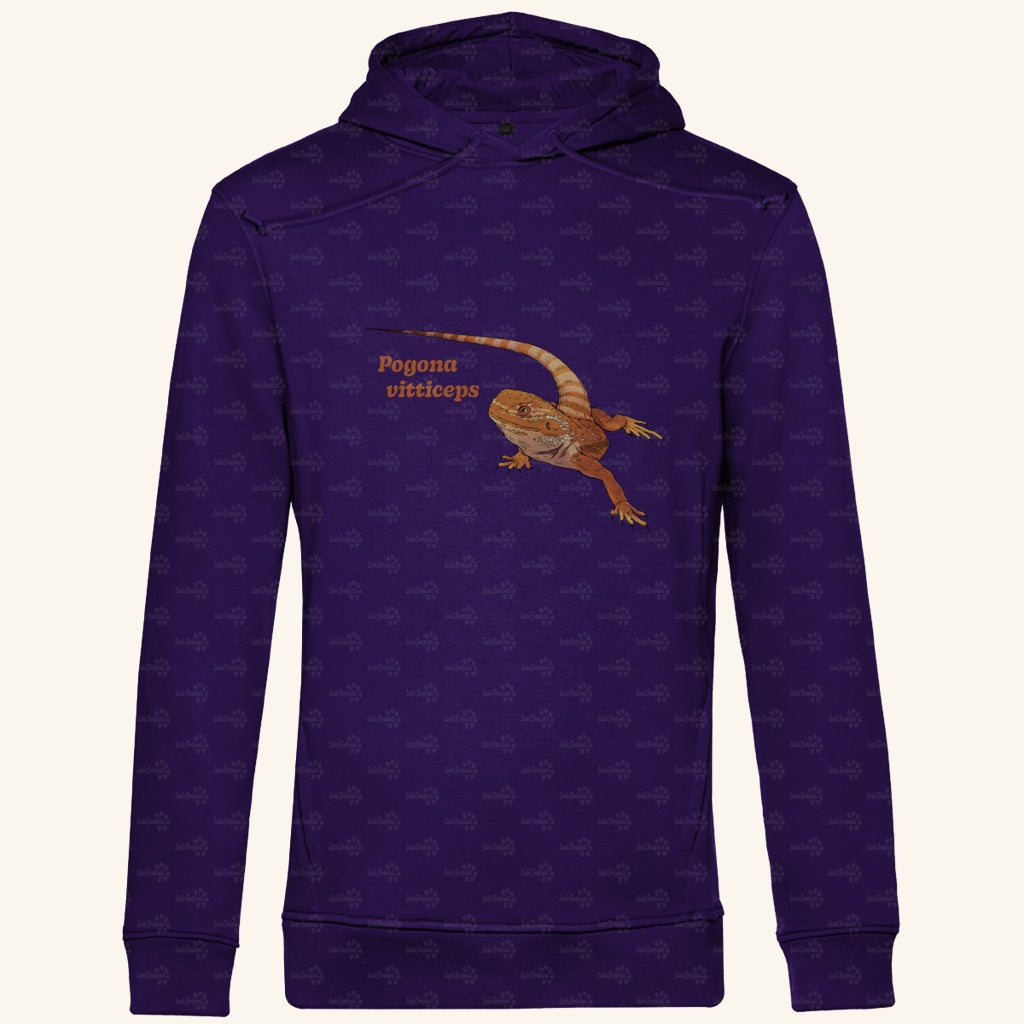 Herren Bio Hoodie mit Seitentaschen | Bartagame Bearded Dragon  Pogona vitticeps