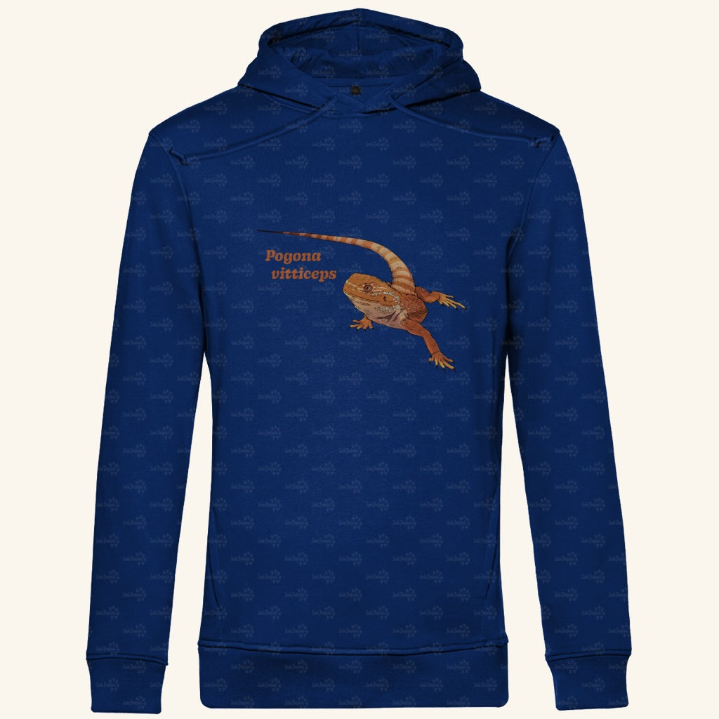 Herren Bio Hoodie mit Seitentaschen | Bartagame Bearded Dragon  Pogona vitticeps