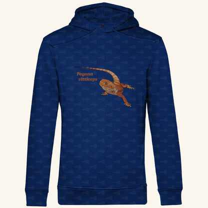 Herren Bio Hoodie mit Seitentaschen | Bartagame Bearded Dragon  Pogona vitticeps