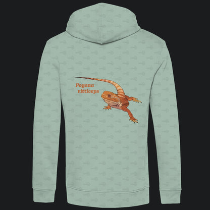 Herren Bio Hoodie mit Seitentaschen | Bartagame Bearded Dragon  Pogona vitticeps