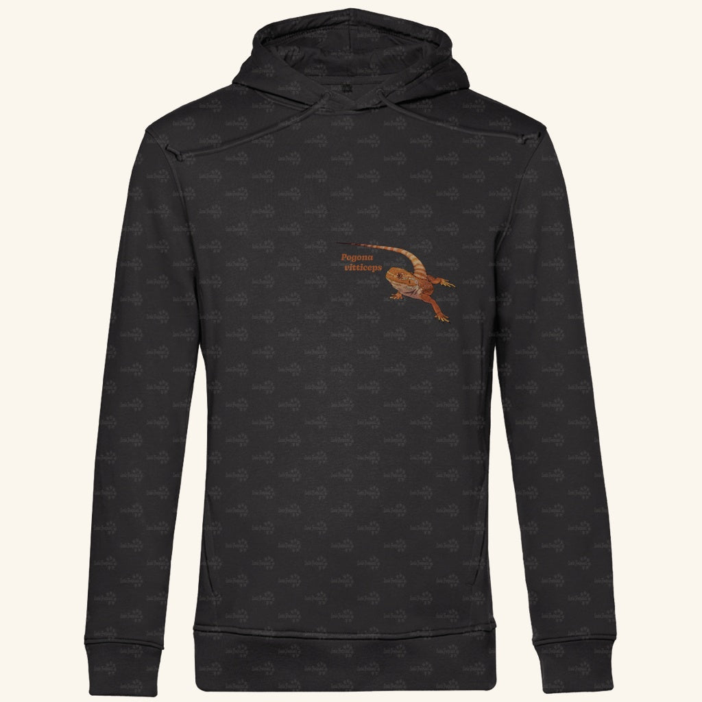 Herren Bio Hoodie mit Seitentaschen | Bartagame Bearded Dragon  Pogona vitticeps