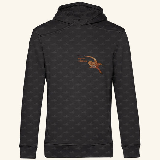 Herren Bio Hoodie mit Seitentaschen | Bartagame Bearded Dragon  Pogona vitticeps