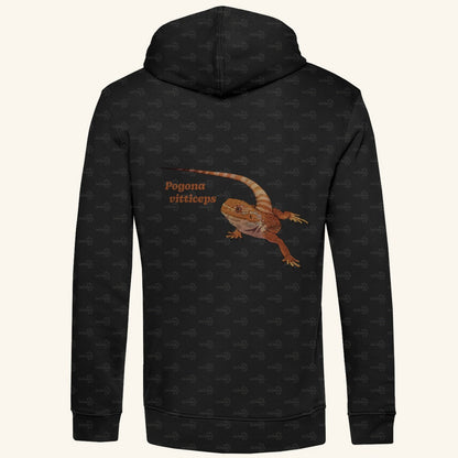 Herren Bio Hoodie mit Seitentaschen | Bartagame Bearded Dragon  Pogona vitticeps