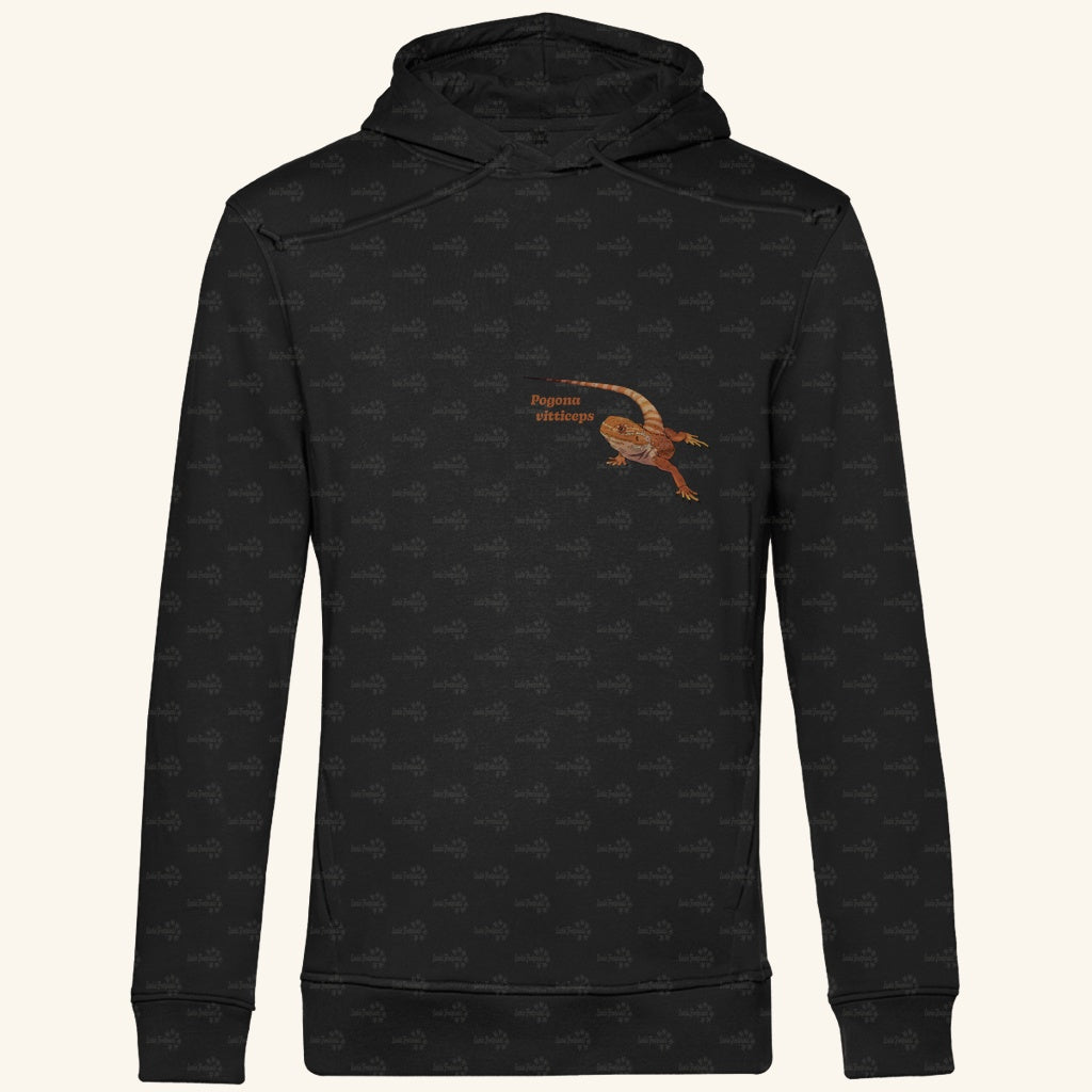 Herren Bio Hoodie mit Seitentaschen | Bartagame Bearded Dragon  Pogona vitticeps