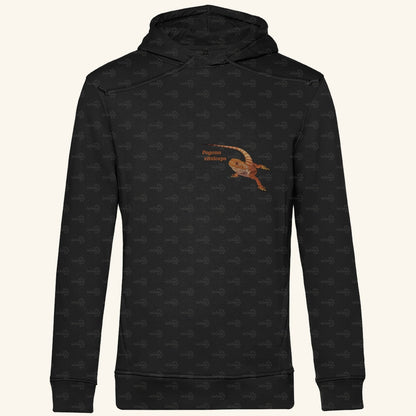 Herren Bio Hoodie mit Seitentaschen | Bartagame Bearded Dragon  Pogona vitticeps