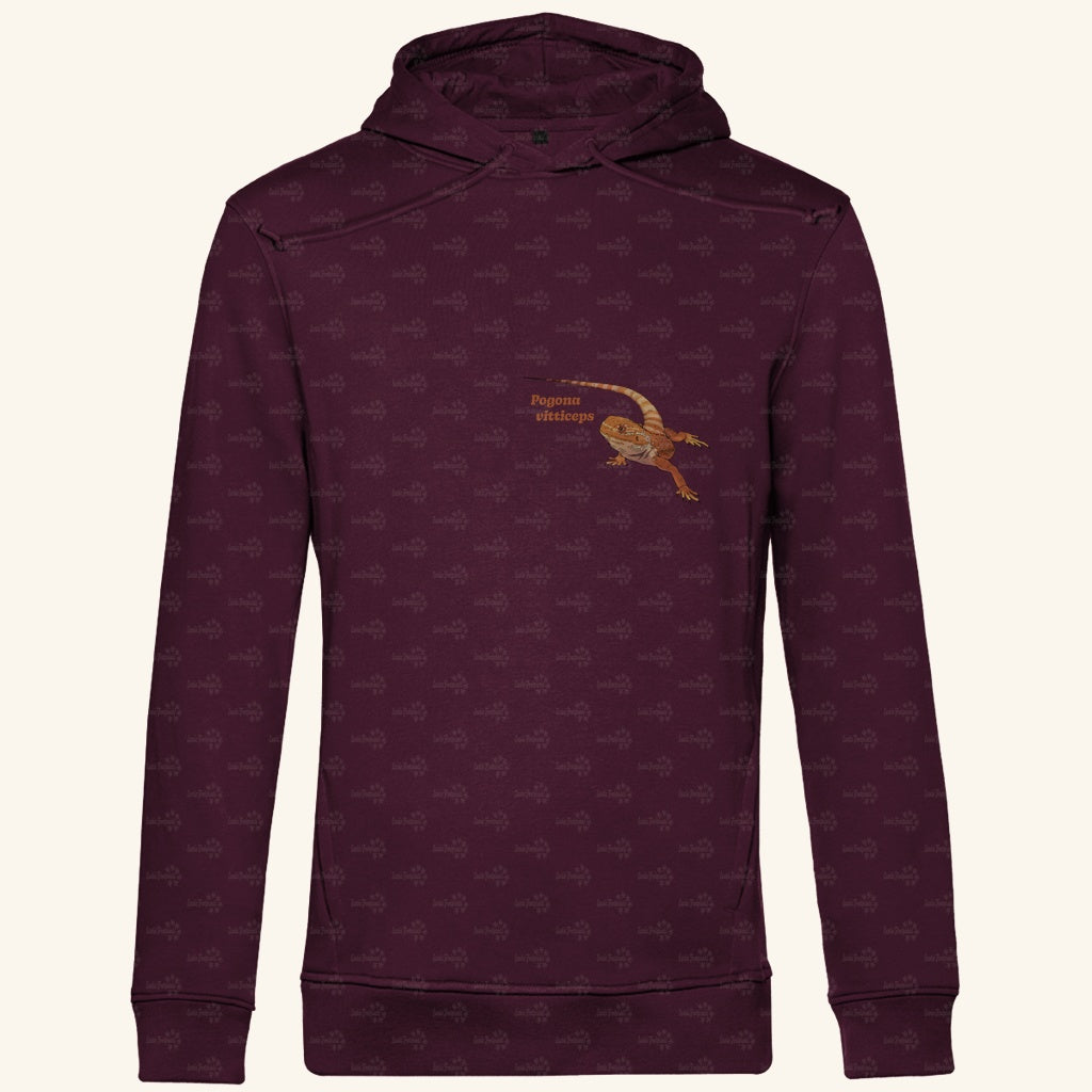 Herren Bio Hoodie mit Seitentaschen | Bartagame Bearded Dragon  Pogona vitticeps