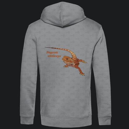 Herren Bio Hoodie mit Seitentaschen | Bartagame Bearded Dragon  Pogona vitticeps