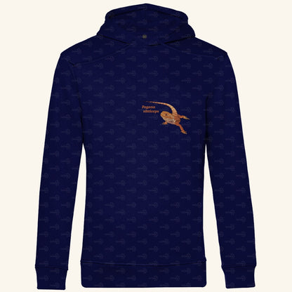Herren Bio Hoodie mit Seitentaschen | Bartagame Bearded Dragon  Pogona vitticeps