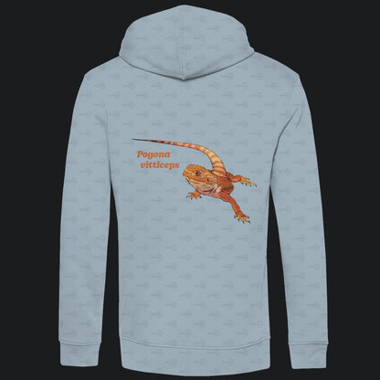 Herren Bio Hoodie mit Seitentaschen | Bartagame Bearded Dragon  Pogona vitticeps