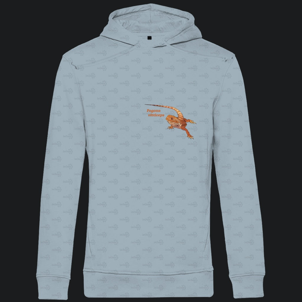 Herren Bio Hoodie mit Seitentaschen | Bartagame Bearded Dragon  Pogona vitticeps