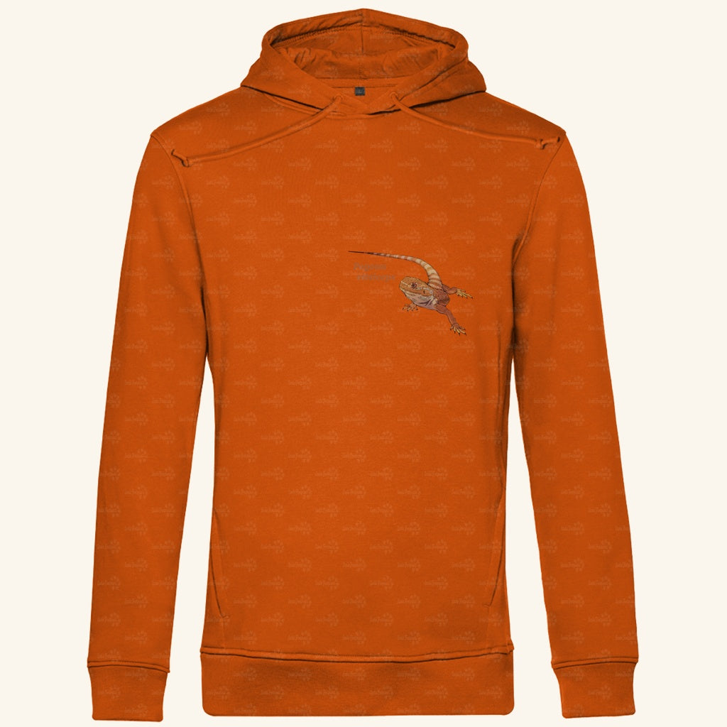 Herren Bio Hoodie mit Seitentaschen | Bartagame Bearded Dragon  Pogona vitticeps