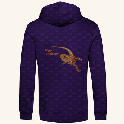 Herren Bio Hoodie mit Seitentaschen | Bartagame Bearded Dragon  Pogona vitticeps