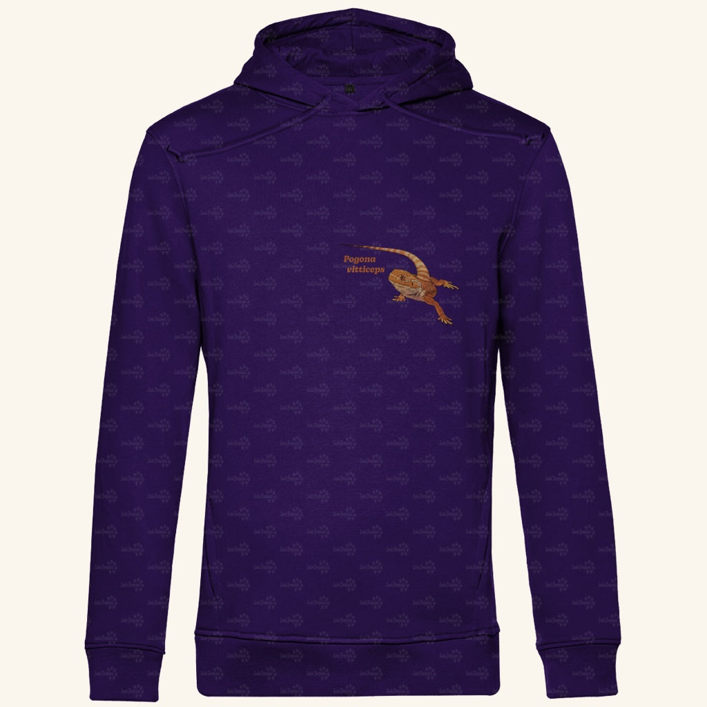 Herren Bio Hoodie mit Seitentaschen | Bartagame Bearded Dragon  Pogona vitticeps