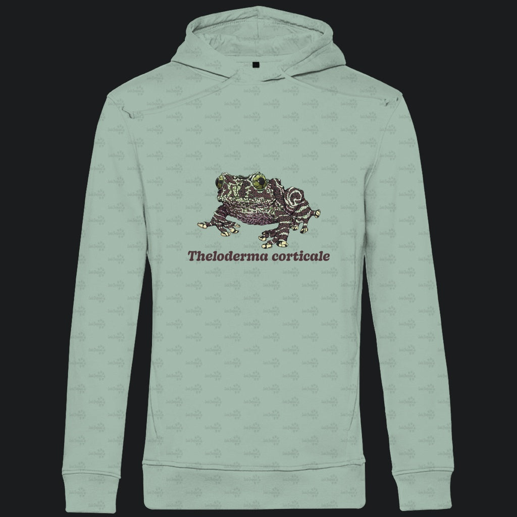 Herren Bio Hoodie mit Seitentaschen | Vietnamesische Moosfrosch  Moosy Frog Theloderma corticale