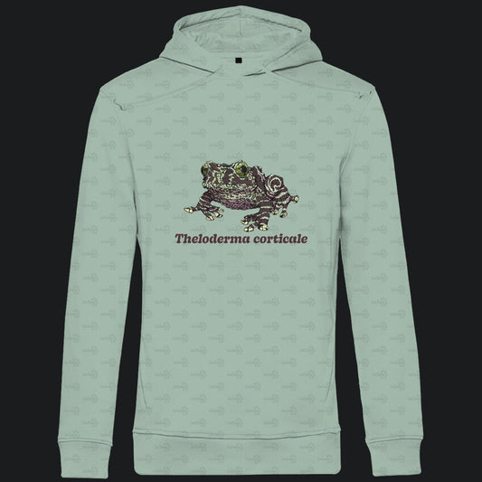 Herren Bio Hoodie mit Seitentaschen | Vietnamesische Moosfrosch  Moosy Frog Theloderma corticale