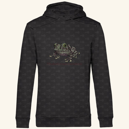 Herren Bio Hoodie mit Seitentaschen | Vietnamesische Moosfrosch  Moosy Frog Theloderma corticale