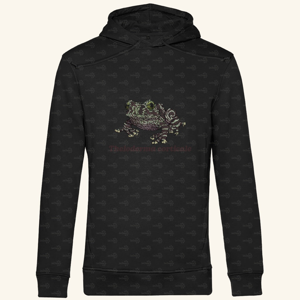 Herren Bio Hoodie mit Seitentaschen | Vietnamesische Moosfrosch  Moosy Frog Theloderma corticale