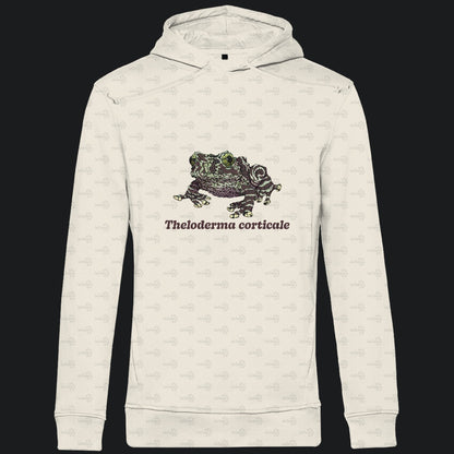 Herren Bio Hoodie mit Seitentaschen | Vietnamesische Moosfrosch  Moosy Frog Theloderma corticale